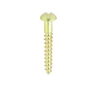 Timco Solid Brass Round Head Woodscrews - 6 X 1 (200Pcs)