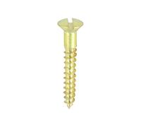 TIMCO Solid Brass Round Head Woodscrews - 6 x 1