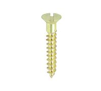 Timco - Solid Brass Timber Screws - Slot - Countersunk (Size 7 x 1-200 Pieces)