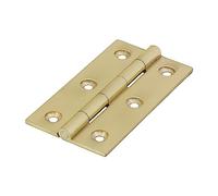 Timco - Solid Drawn Hinge - Solid Brass - Polished Brass (Size 75 x 40-2 Pieces)