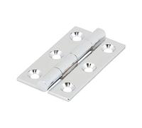 Timco - Solid Drawn Hinge - Solid Brass - Polished Chrome (Size 50 x 28-2 Pieces)