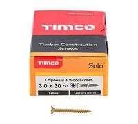 TIMCO Solo Chipboard & Woodscrews - Gold - 3.0 x 30 - Box of 200