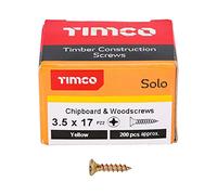 TIMCO Solo Chipboard & Woodscrews - Gold - 3.5 x 17 - Box of 200