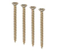 TIMCO Solo Chipboard & Woodscrews - PZ - Double Countersunk - Yellow - 4.0 x 50mm - Box of 200 (Pack of 4)