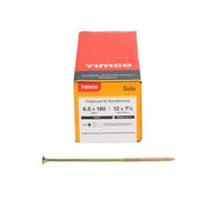 Timco Solo Yellow Woodscrew Pozi Countersunk Soloc, 6.0mm X 180mm, Pack Of 1000