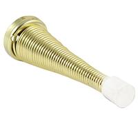 TIMCO Spring Door Stop - 78 x 24mm - Electro Brass - Pack of 2