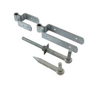 Timco Standard Double Strap Hinge Set - Hot Dipped Galvanised in Silver Timco Silver