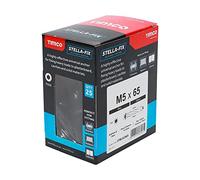 Timco STBLACK65Multi-Fix Stella Fixings - TX - Pan - Black - M5 x 65