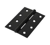 Timco Steel 1838 Pattern Fixed Pin Butt Hinge - 100 x 70 x 1.7mm (Black) (2 Pack)