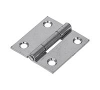 Timco Steel 1838 Pattern Fixed Pin Butt Hinge - 38 x 34 x 1.2mm (Bright Zinc) (2 Pack)