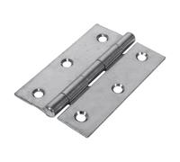 Timco Steel 1838 Pattern Fixed Pin Butt Hinge - 90 x 60 x 1.7mm (Bright Zinc) (2 Pack)