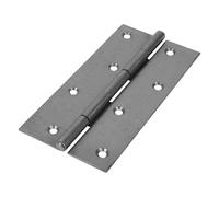 Timco Steel Narrow Pattern Uncranked Fixed Pin Butt Hinge - 150 x 75 x 2mm (Self Coloured) (2 Pack)