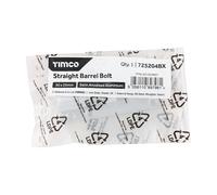 Timco Straight Barrel Bolt - Satin Anodised Aluminium Bag 1 725204BX