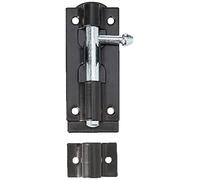 TIMCO Straight Tower Bolt - Black - 3" - Great for securing Flush Fitting Gates and shed Doors in a Closed Position, Adding Increased Security - One Bolt in a Pack and fixings Included.