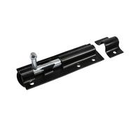 TIMCO Straight Tower Bolt - Black - 4" - Great for securing Flush Fitting Gates and shed Doors in a Closed Position, Adding Increased Security - One