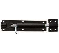 TIMCO Straight Tower Bolt - Black - 6" - Great for securing Flush Fitting Gates and shed Doors in a Closed Position, Adding Increased Security - One Bolt in a Pack.