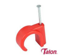 Timco Talon Nail In Pipe Clips Red - 22mm