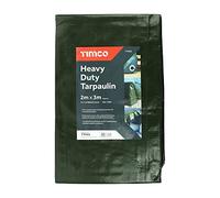 TIMCO Tarpaulin - Heavy Duty and Waterproof Tarpaulin Cover - 2 x 3m - Green