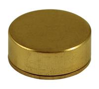 Timco - Threaded Screw Cover - Solid Brass - Polished Brass (Size 14mm - 4 Pieces)