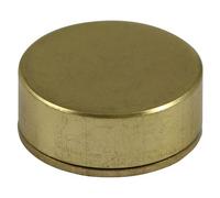 Timco Threaded screw cover - Solid Brass - Satin (Size 14mm - 4 Pieces) in Gold Timco Gold