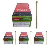 TIMCO Timber Screws - Hex Head - Exterior Green - 6.7 x 175 - Box of 50 (Pack of 4)
