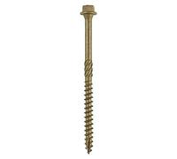 Timco 225IN Timber Frame Construction & Landscaping Screws - Hex - Exterior - Green Organic 6.7 X 225 Box 50