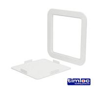 Timco Timloc Access Panel Plastic Clip Fit White - 205 X 205mm