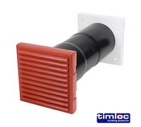 Timco Timloc Aerocore Through-Wall Vent Set With Baffle Terracotta - 127 X 350 (Dia X Length)