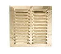 TIMCO Timloc Brass 9x9 Metal Internal Louvre Grille Vent Polished