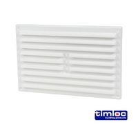 Timco Timloc Louvre Grille Vent Flyscreen White - 242 X 165mm