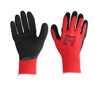 Timco - Toughlight Grip Gloves - Sandy Latex Coated Polyester - Multi Pack (Size Large - 12 Pieces)