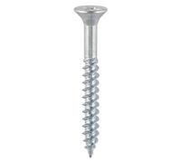 Timco Twin-Threaded Countersunk Silver Woodscrews - 10 X 21/2 (160Pcs)