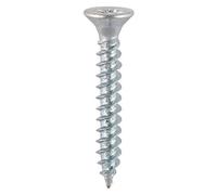 Timco Twin-Threaded Countersunk Silver Woodscrews - 10 X 4 (6Pcs)