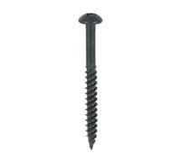 Timco Twin-Threaded Round Head Black Woodscrews - 10 X 2 (200Pcs)