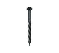 Timco Twin-Threaded Round Head Black Woodscrews - 8 X 2 (200Pcs)