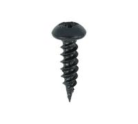 Timco Twin-Threaded Round Head Black Woodscrews - 8 X 5/8 (200Pcs)