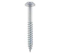 Timco Twin-Threaded Round Head Silver Woodscrews - 10 X 11/4 (200Pcs)