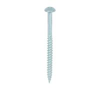 Timco Twin-Threaded Round Head Silver Woodscrews - 10 X 21/2 (200Pcs)