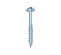 Timco Twin-Threaded Round Head Silver Woodscrews - 12 X 2 (200Pcs)