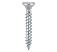 Timco Twin-Threaded Woodscrews - PZ - Double Countersunk - Zinc in Silver Timco Silver