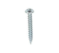 Timco Twin-Threaded Woodscrews - PZ - Round - Zinc (Size 6 x 1 - 200 Pieces) in Silver Timco Silver