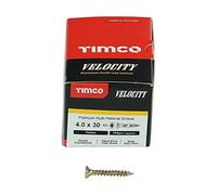 TIMCO Velocity Premium Multi-Use Countersunk Gold Woodscrews - 4.0 x 30 - Box of 200