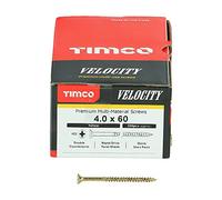 TIMCO Velocity Premium Multi-Use Countersunk Gold Woodscrews - 4.0 x 60 - Box of 200
