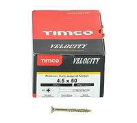 TIMCO Velocity Premium Multi-Use Countersunk Gold Woodscrews - 4.5 x 50 - Box of 200