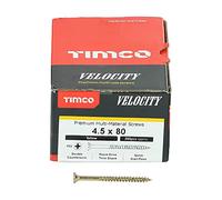 TIMCO Velocity Premium Multi-Use Countersunk Gold Woodscrews - 4.5 x 80 - Box of 200