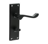 Timco - Victorian Scroll Bathroom Handles - Matt Black (Size 152 X 42 - 2 Pieces)