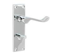 Timco - Victorian Scroll Bathroom Handles - Polished Chrome (Size 152 x 42 - 2 Pieces) in Silver Timco Silver