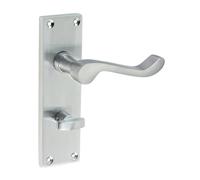 Timco - Victorian Scroll Bathroom Handles - Satin Chrome (Size 152 X 42 - 2 Pieces)