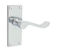 Timco - Victorian Scroll Latch Handles - Polished Chrome (Size 114 x 42 - 2 Pieces) in Silver Timco Silver