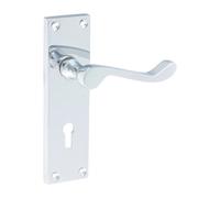 Timco - Victorian Scroll Lock Handles - Polished Chrome (Size 152 X 42 - 2 Pieces)